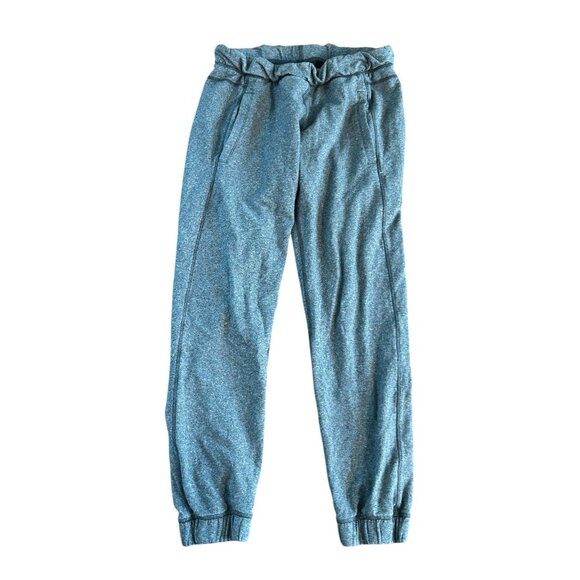 Lululemon Pants Womens Sz 4 Heathered Gray Jogger Athleisure Stretch Pull On - Picture 1 of 7